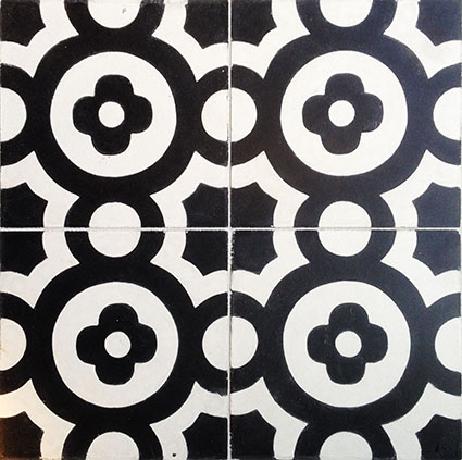 Daisy May B&W Encaustic Cement Tiles 20cm*20cm*1.5cm